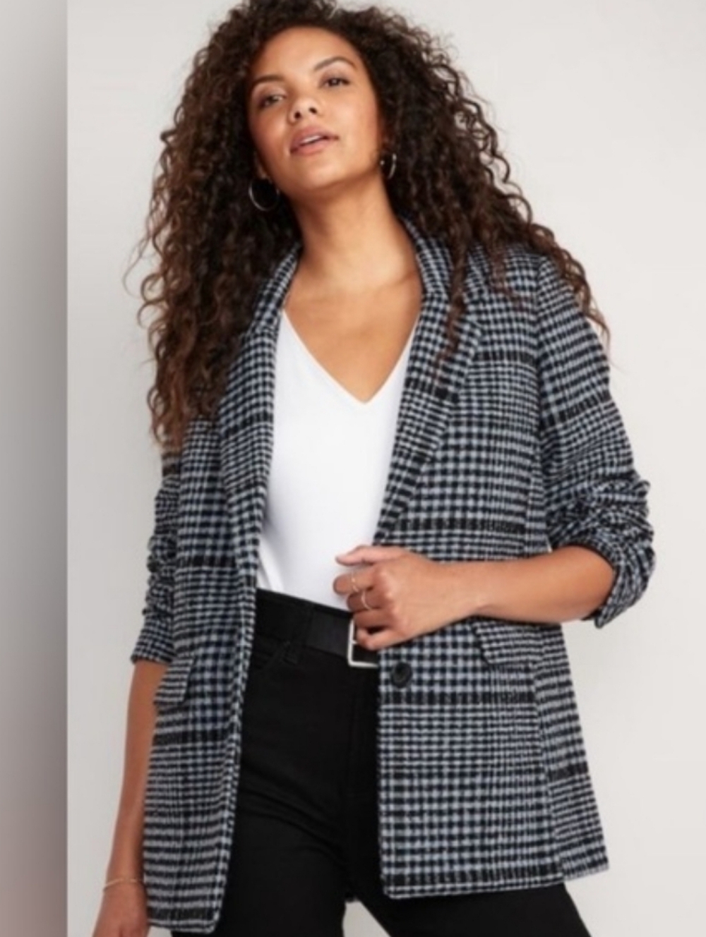Old Navy Soft-Brushed Oversized Blazer for Women Size X Small Wool Blend